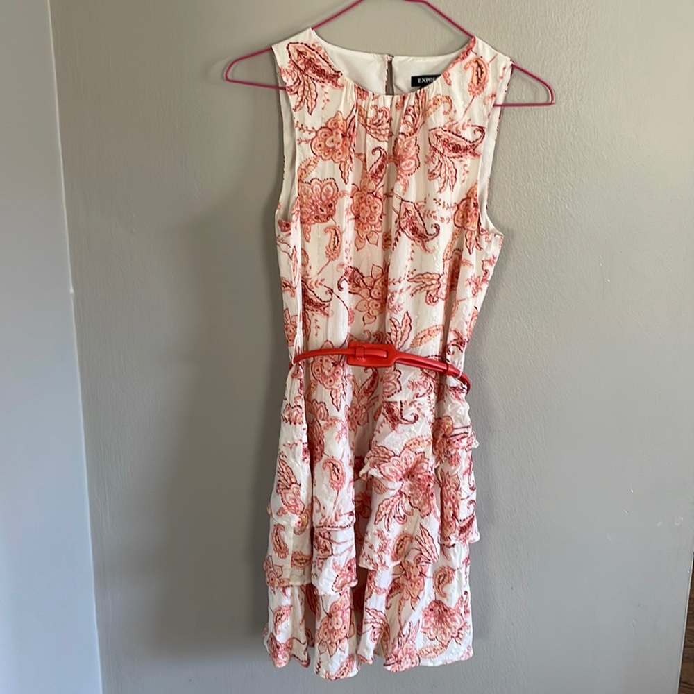 EXPRESS paisley dress with gold details